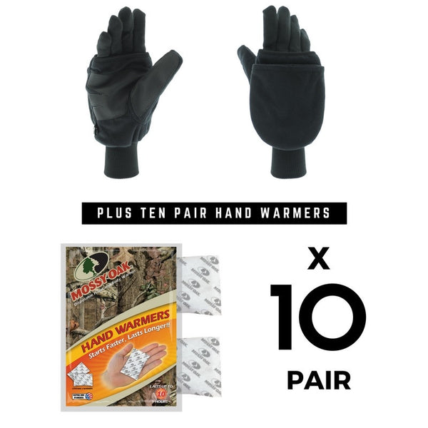 Pop Top Mitten + (10) Pair Hand Warmers Combo